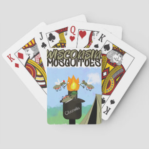 Wisconsin myggor tecknad serie - Camping av Tiki Casinokort