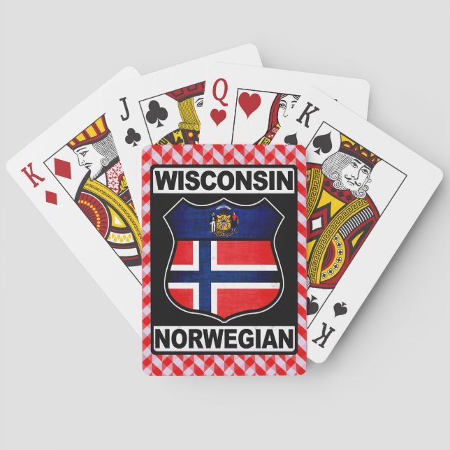 Wisconsin Norska Amerikanska Spelkort (Baksidan)