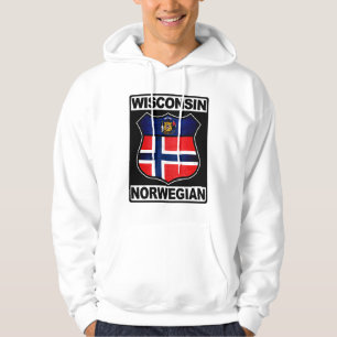 Wisconsin Norska Amerikanska Sweatshirt Med Luva