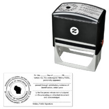 Wisconsin Notary Public Acknogement Frimärke
