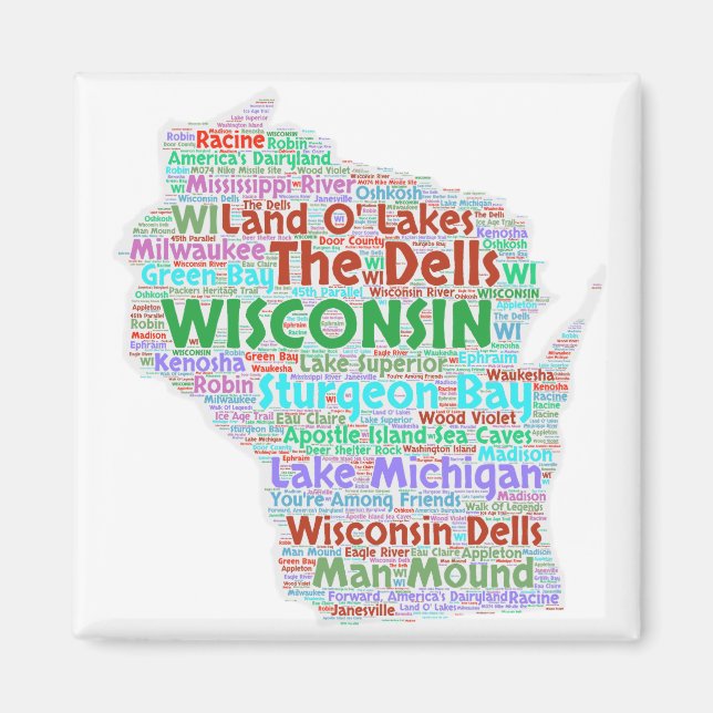 Wisconsin Ord Cloud Magnet (Framsidan)