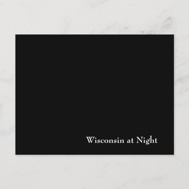 Wisconsin på natten vykort (Framsida)