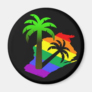 Wisconsin palmträd magnet