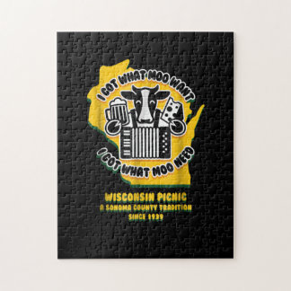 Wisconsin Picnic Cow Beer, Cheese & Accordion Pussel