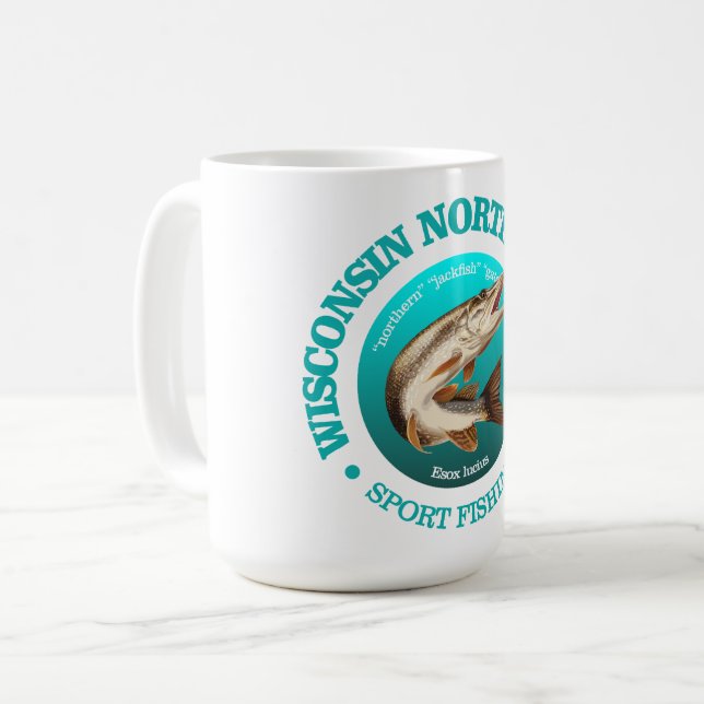 Wisconsin Pike Fishing Kaffemugg (Framsida vänster)
