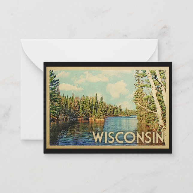 Wisconsin-platta anteckningskort (Framsida)
