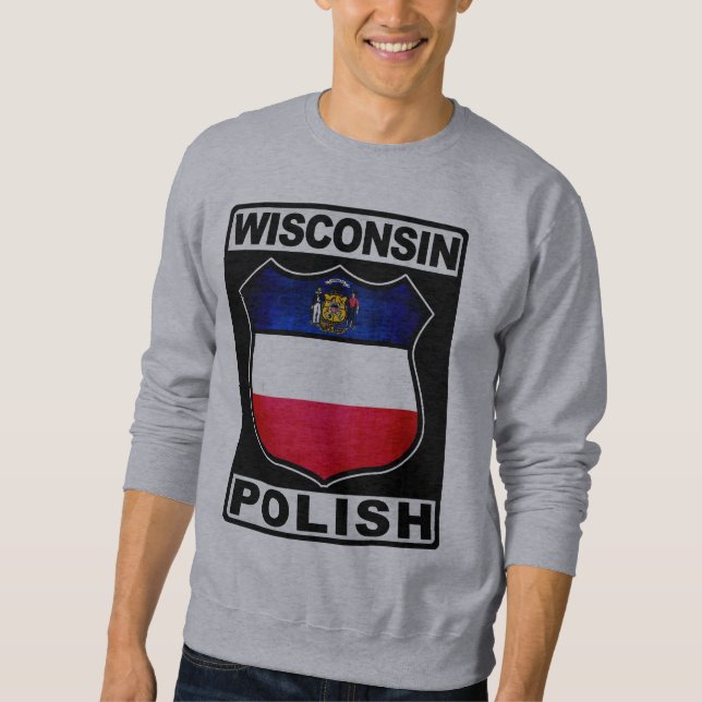 Wisconsin polsk amerikansk Sweater Långärmad Tröja (Framsida)