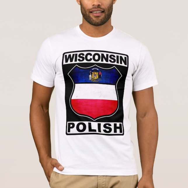 Wisconsin, polsk amerikansk tee shirt (Framsida)