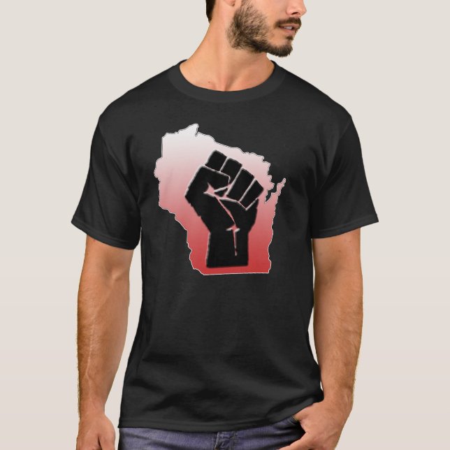 Wisconsin protest t shirt (Framsida)