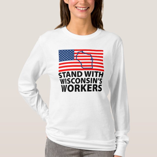 Wisconsin protester t shirt (Framsida)