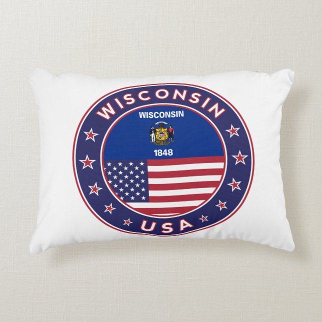 Wisconsin Prydnadskudde (Framsidan)