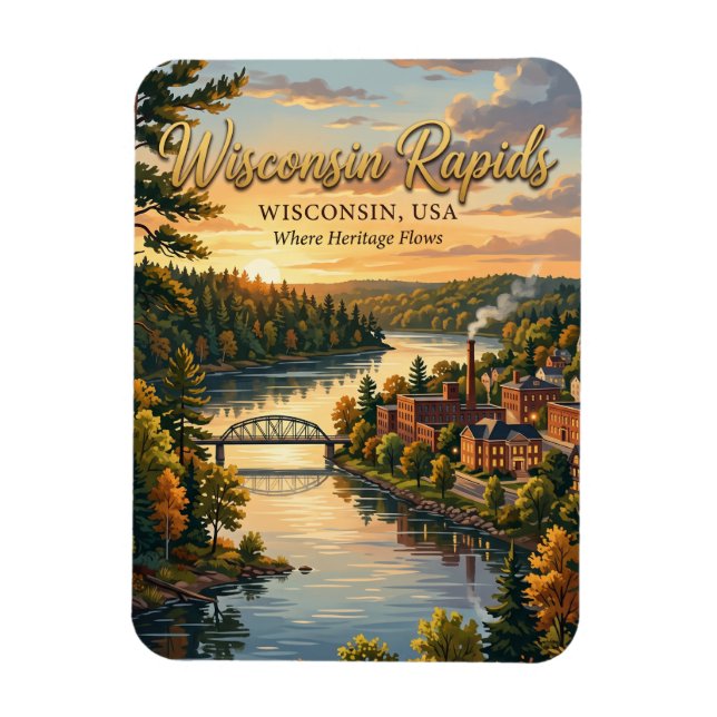 Wisconsin Rapids, Wisconsin Magnet (Vertikal)