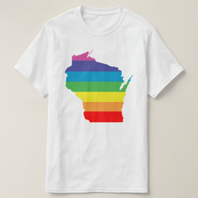 wisconsin regnbåge tee (Design framsida)