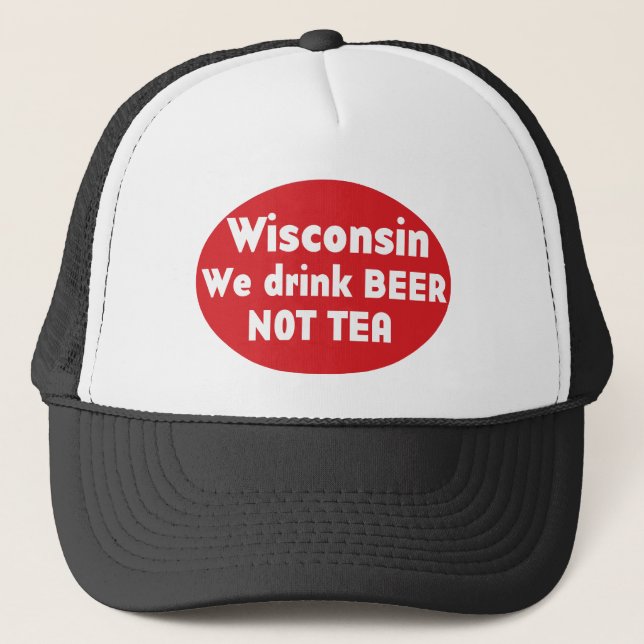 Wisconsin röd etikett truckerkeps (Framsida)