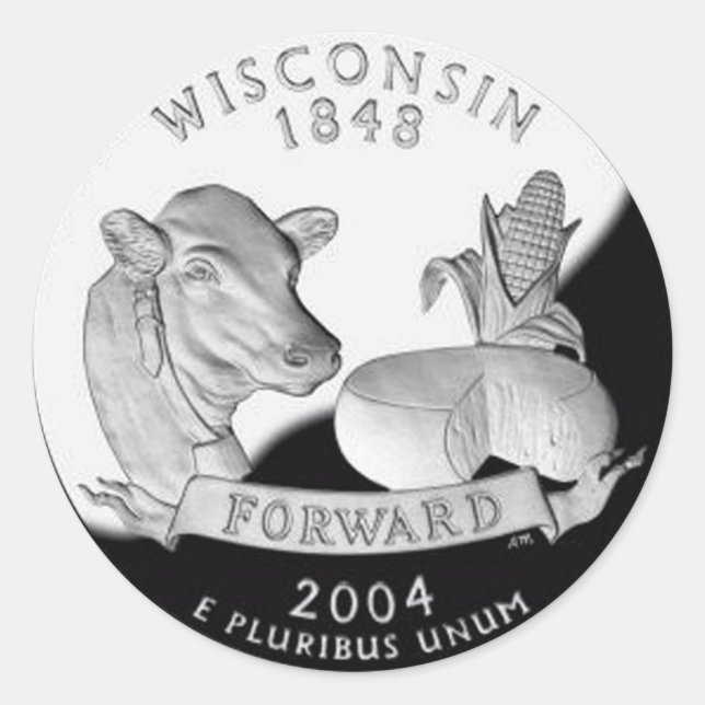 Wisconsin Runt Klistermärke (Framsida)
