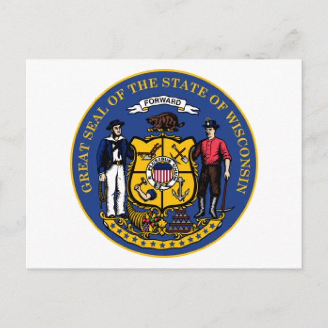 Wisconsin-säl Vykort (Framsida)