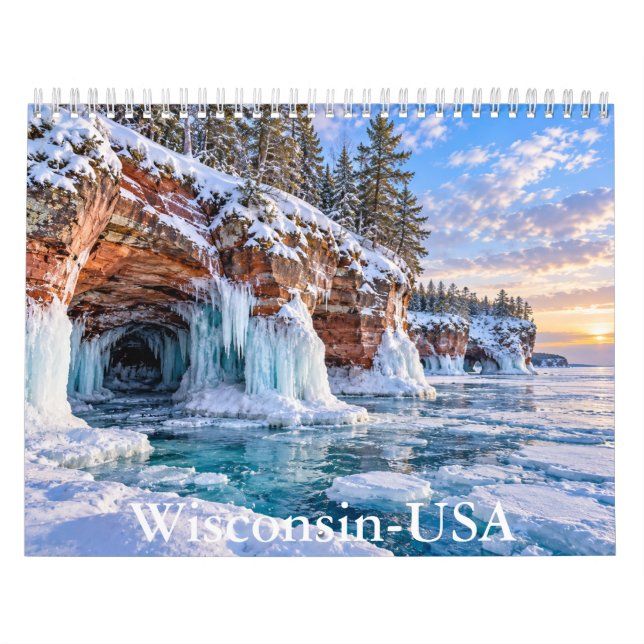 Wisconsin Scenisk Landskapskalender Kalender (Omslag)
