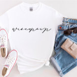Wisconsin Script State Women's T-Shirt<br><div class="desc">Vi lägger alltid till nya mönster varje dag!</div>