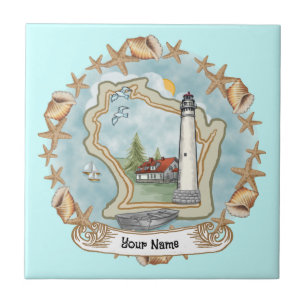Wisconsin Snäckas Lighthouse Tile Kakelplatta
