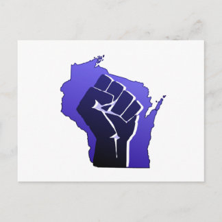 Wisconsin Solidarity Fist Vykort