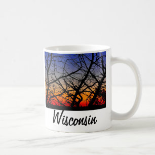 Wisconsin solnedgång kaffemugg
