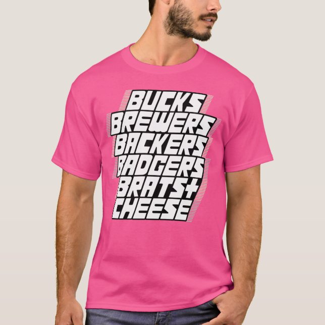 Wisconsin Sport vänner vänner T Shirt (Framsida)