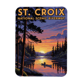 Wisconsin St Croix National Riverway Travel Magnet