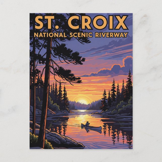 Wisconsin St Croix National Riverway Travel Vykort (Framsida)