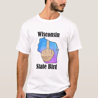 Wisconsin State bird t-shirt mitten finger färg