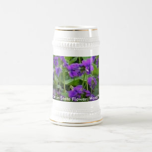 Wisconsin State Flower: Wood Violet Mugg