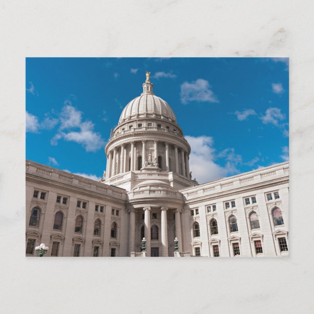 Wisconsin State Huvudstad Byggande Vykort (Framsida)