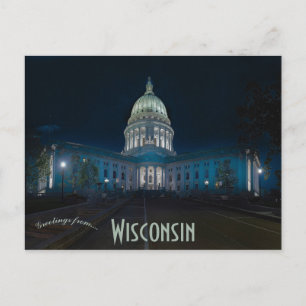 Wisconsin State Huvudstad Madison Wisconsin Vykort