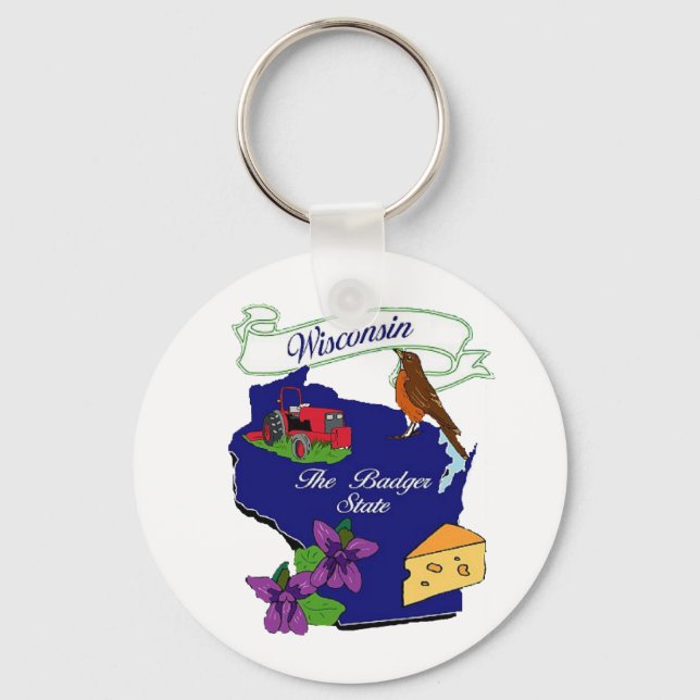 Wisconsin State Nyckelring (Framsida)