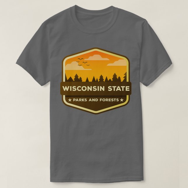 Wisconsin State Park Sticker 2020 T Shirt (Design framsida)