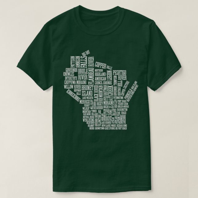 Wisconsin State Parker uppdaterad 2021 T Shirt (Design framsida)