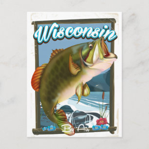 Wisconsin State-poster Vykort