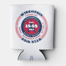 Wisconsin State Pride Monogram Cooler