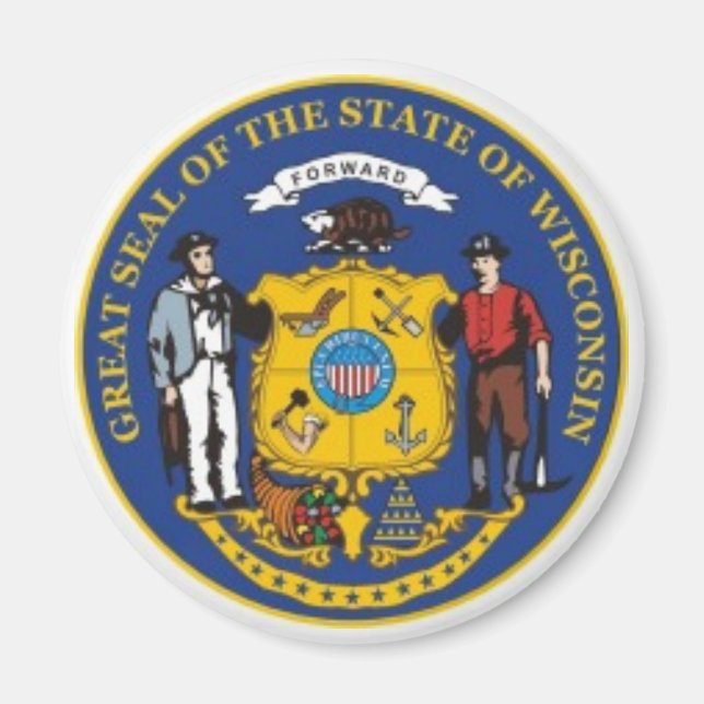Wisconsin State Seal Magnet (Framsidan)