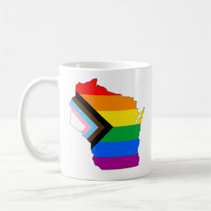 Wisconsin State Stolthet HBTQ Framsteg Stolthet Kaffemugg
