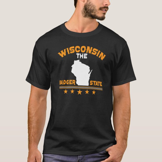 Wisconsin State T Shirt (Framsida)