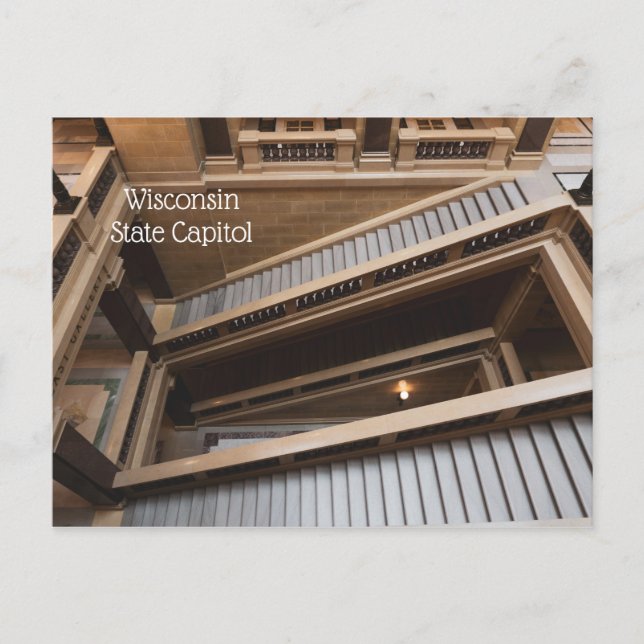 Wisconsin-staten Huvudstad Insida Vykort (Framsida)
