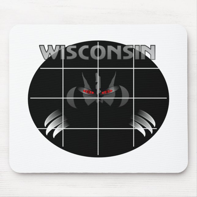 Wisconsin statlig bäverskinndesign musmatta (Framsidan)