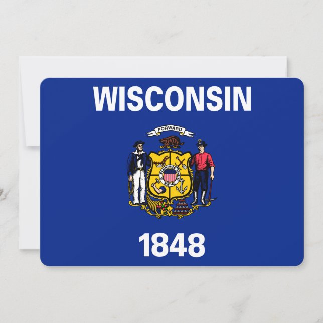 Wisconsin Statlig flagga Design (Framsida)
