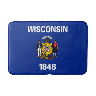 Wisconsin Statlig flagga Design Badrumsmatta
