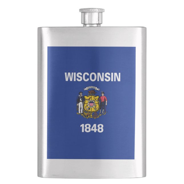 Wisconsin Statlig flagga Design Fickplunta (Framsidan)
