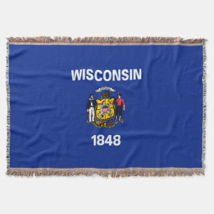 Wisconsin Statlig flagga Design Mysfilt