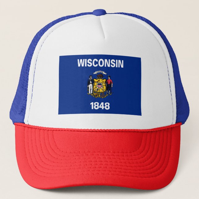 Wisconsin Statlig flagga Keps (Framsida)