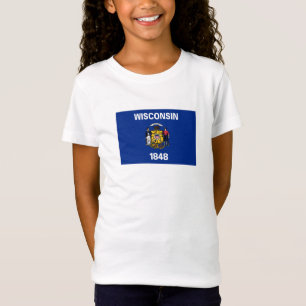 Wisconsin Statlig flagga T Shirt