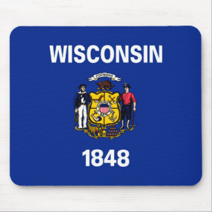 Wisconsin statlig flaggadesign musmatta
