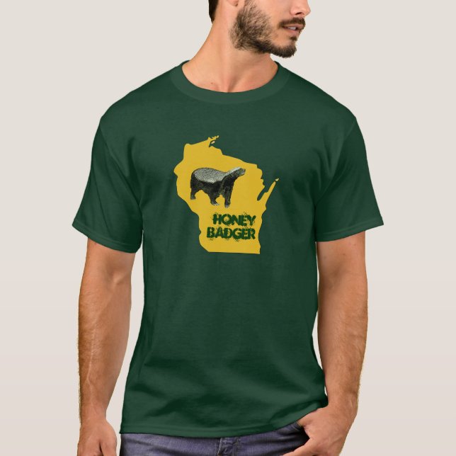 Wisconsin statlig honey badger t-shirt (Framsida)